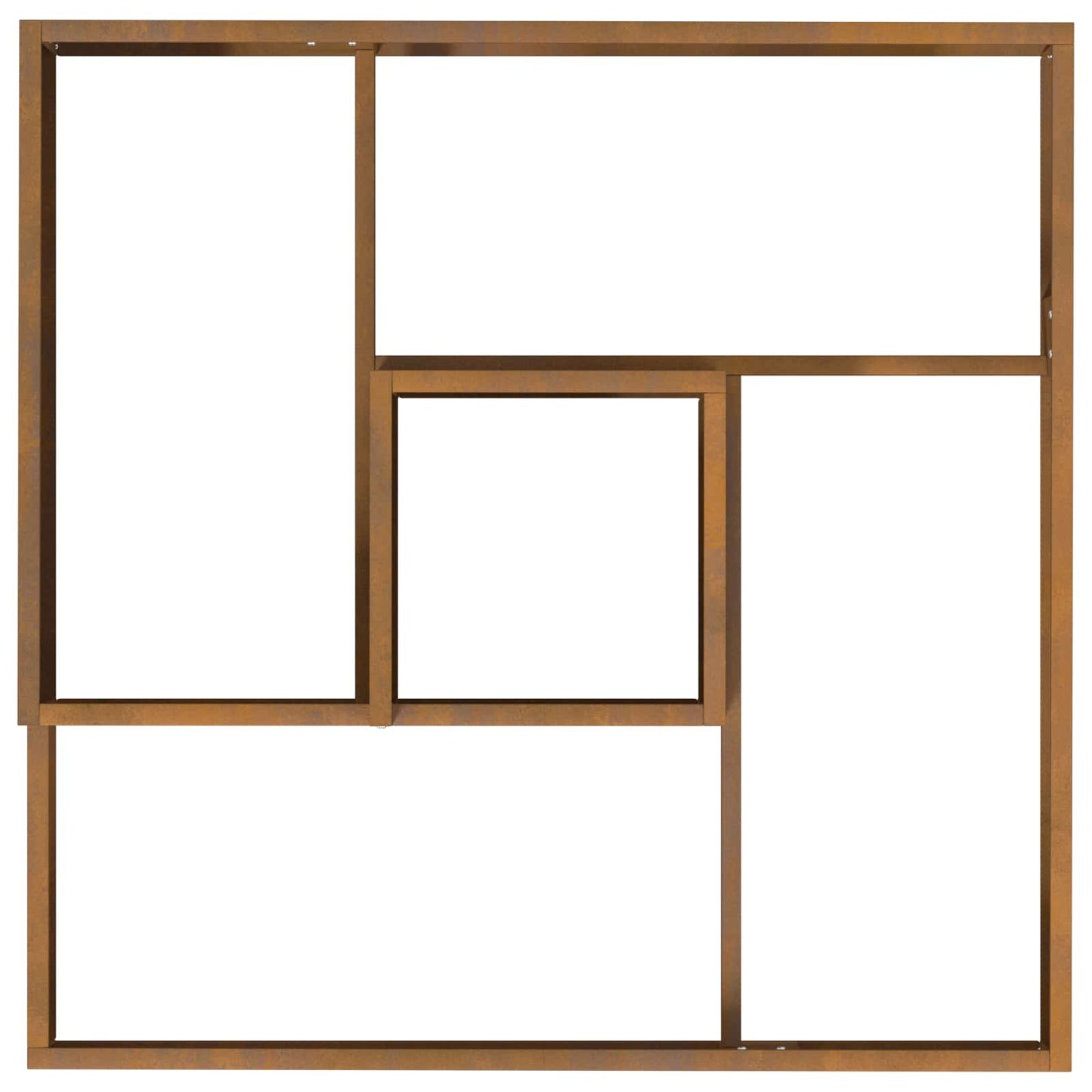 vidaXL Γλάστρα Κήπου Καφέ 60 x 60 x 50 εκ Ατσάλι Σκληρυθέν στον Αέρα