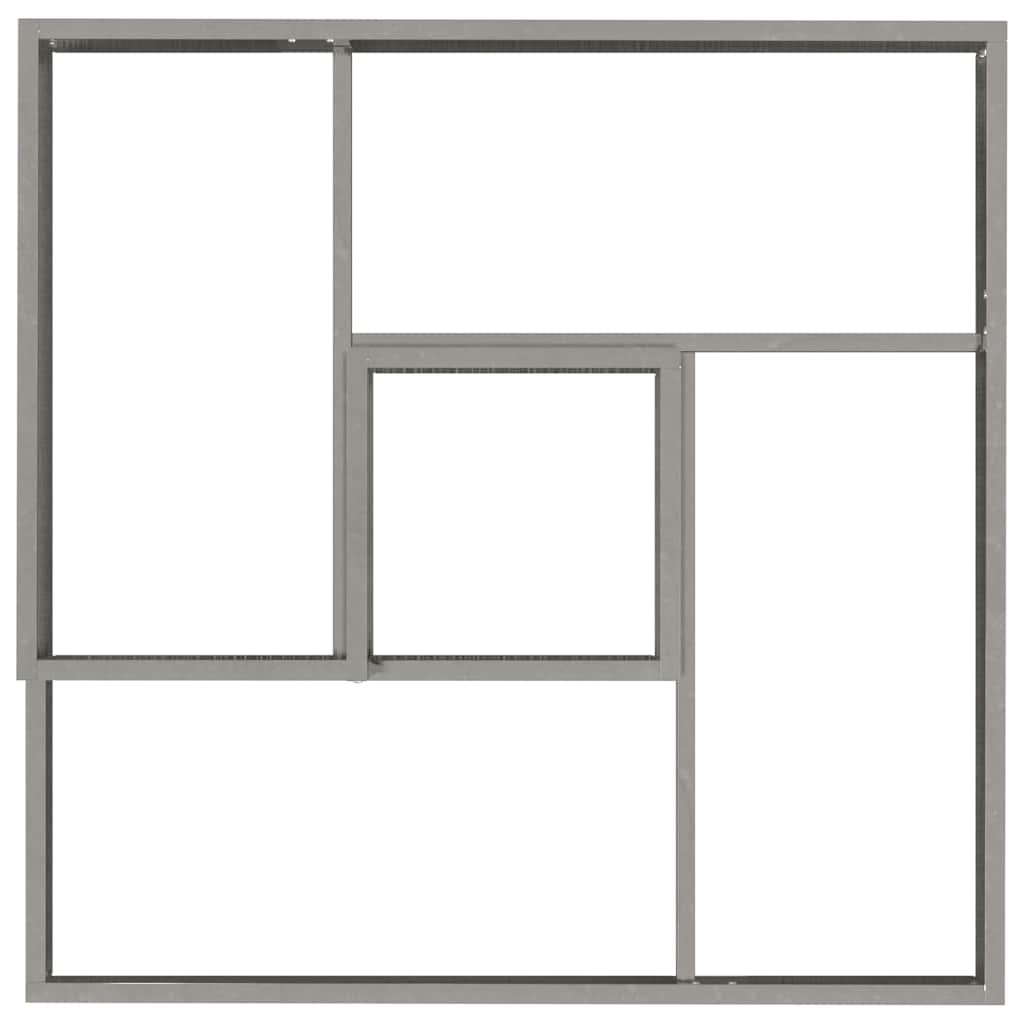 vidaXL Γλάστρα Κήπου Ασημί 80 x 80 x 50 εκ. Ανοξείδωτο ατσάλι