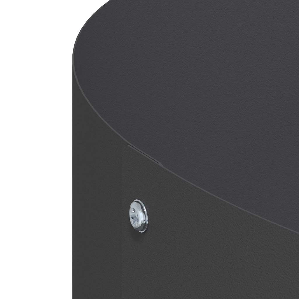 vidaXL Γλάστρα Κήπου Μαύρο 30 x 30 x 20 cm Ατσάλι