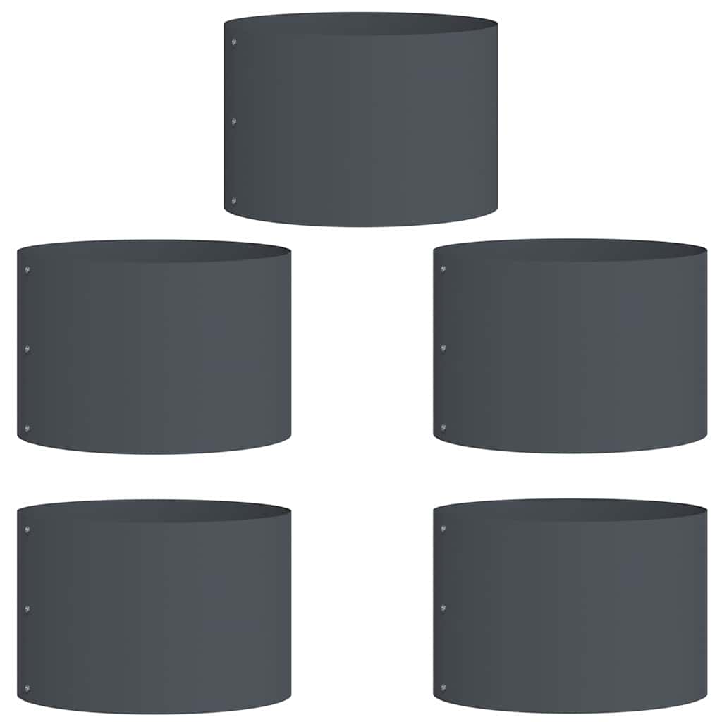vidaXL Γλάστρα Κήπου 5 pcs Ανθρακί 30 x 30 x 20 cm