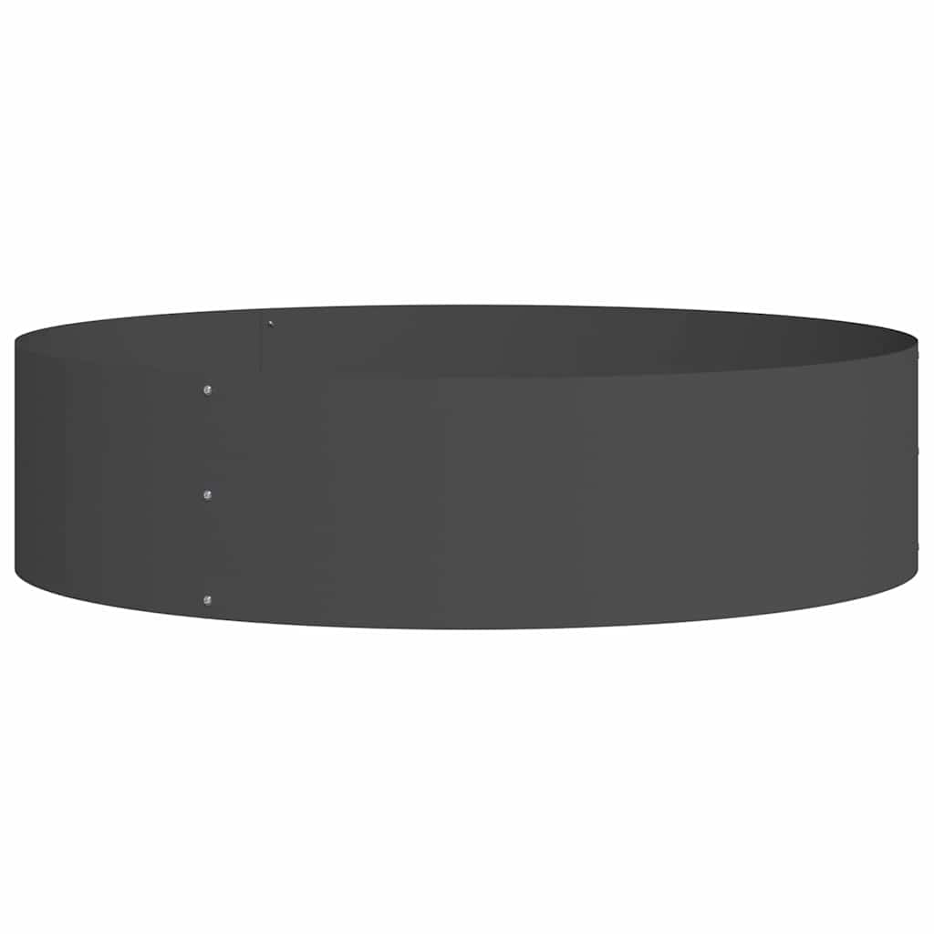 vidaXL Γλάστρα Κήπου 5 pcs Μαύρο 80 x 80 x 20 cm Ψυχρής έλασης χάλυβας