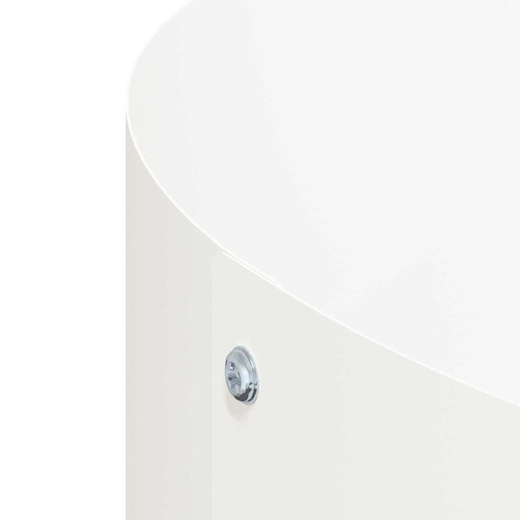 vidaXL Δακτύλιος γλάστρας Λευκό 80 x 80 x 20 cm Ψυχρής έλασης χάλυβας