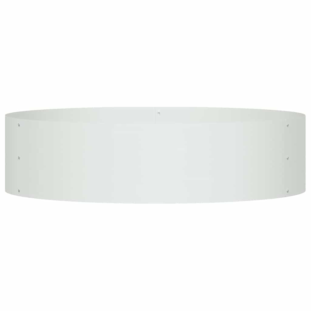 vidaXL Δακτύλιος γλάστρας Λευκό 80 x 80 x 20 cm Ψυχρής έλασης χάλυβας