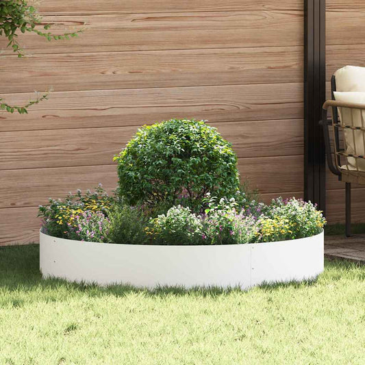 vidaXL Δακτύλιος γλάστρας Λευκό 120 x 120 x 20 εκ.