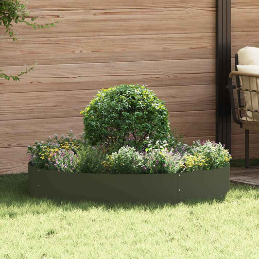 vidaXL Δακτύλιος γλάστρας 5 pcs Ελιά Πράσινη 120 x 120 x 20 εκ.