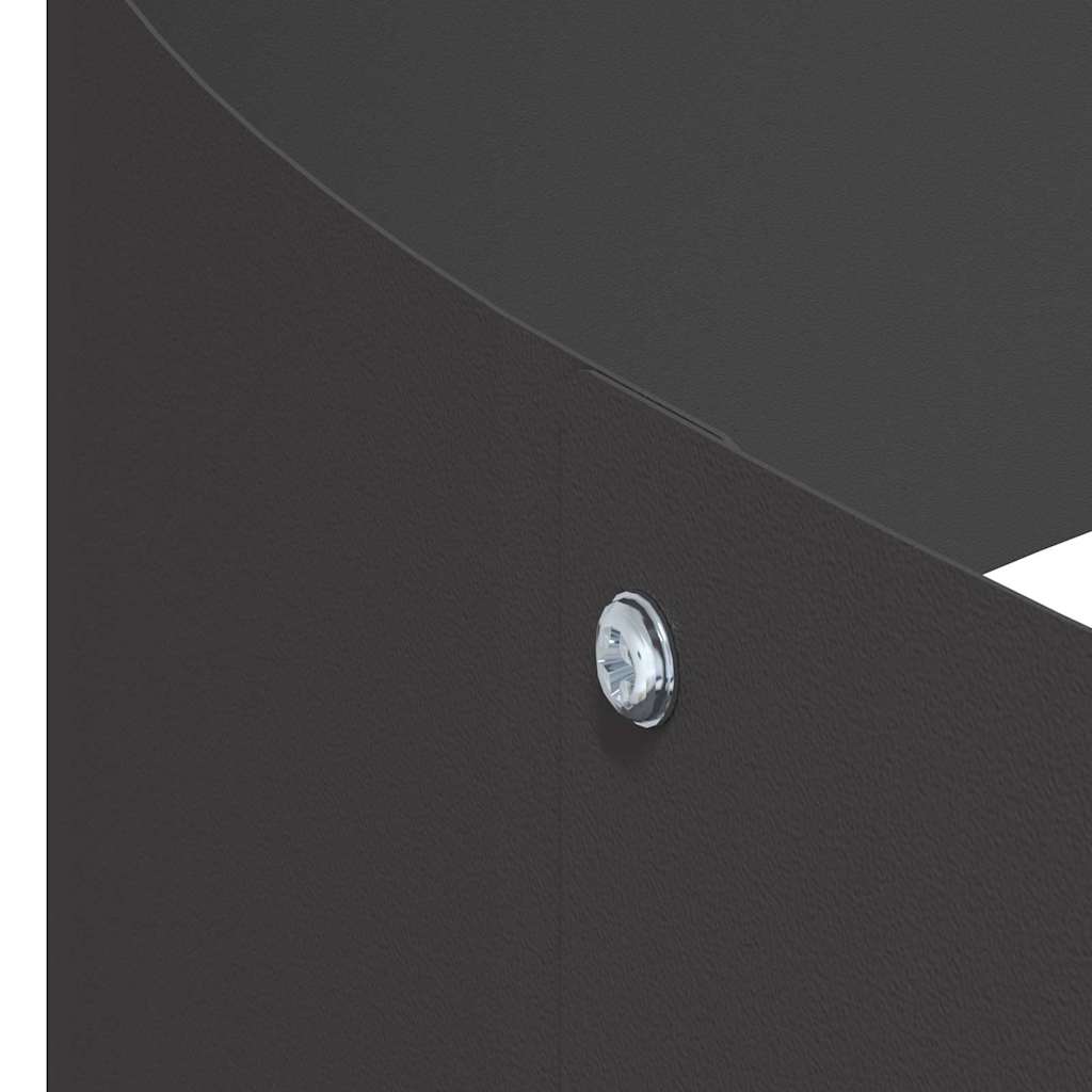 vidaXL Γλάστρα Κήπου Μαύρο 90 x 90 x 20 εκ Ψυχρής έλασης χάλυβας