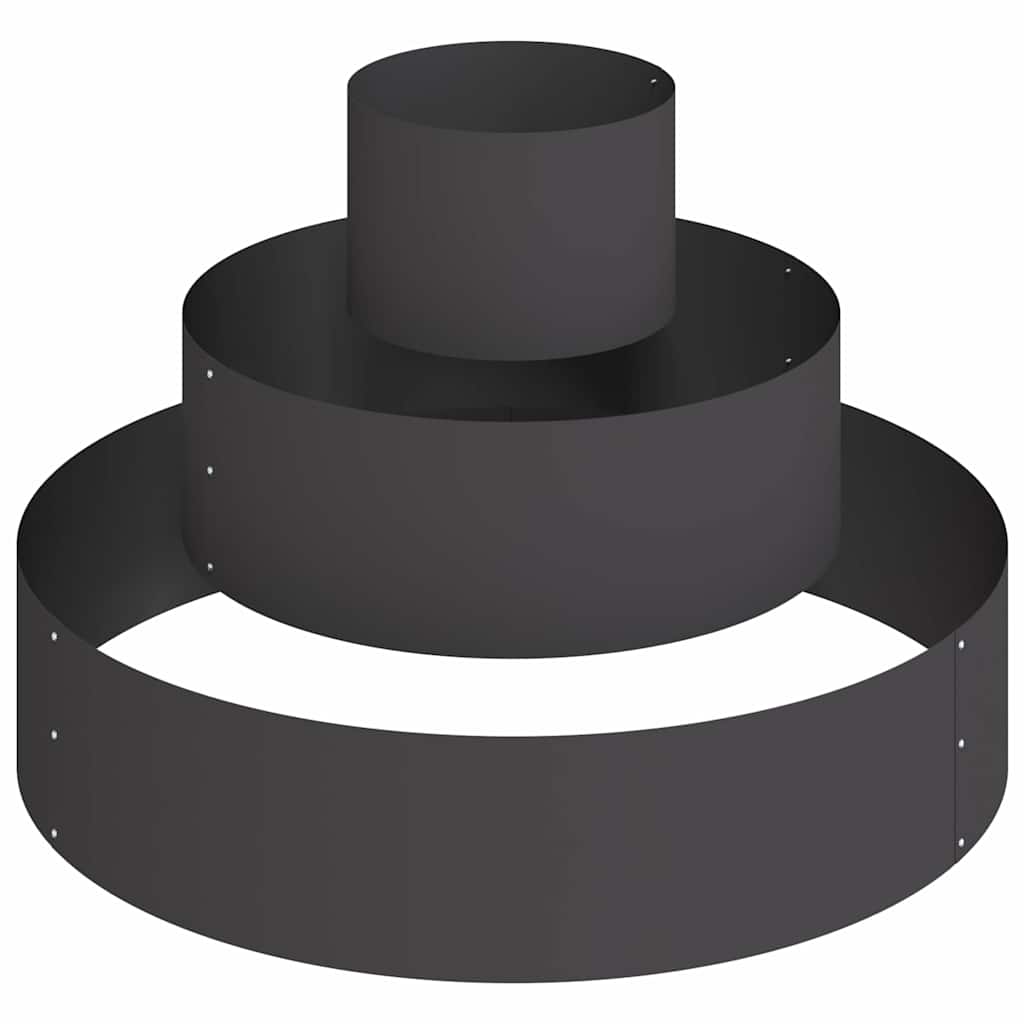 vidaXL Γλάστρα Κήπου Μαύρο 90 x 90 x 20 εκ Ψυχρής έλασης χάλυβας