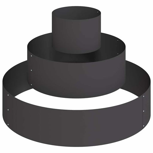 vidaXL Γλάστρα Κήπου Μαύρο 90 x 90 x 20 εκ Ψυχρής έλασης χάλυβας