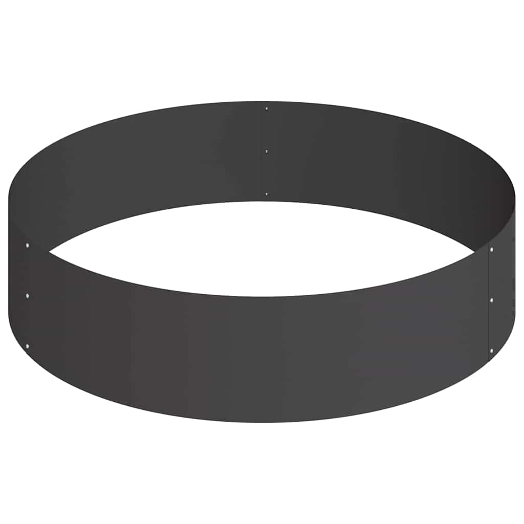 vidaXL Γλάστρα Κήπου Μαύρο 90 x 90 x 20 εκ Ψυχρής έλασης χάλυβας