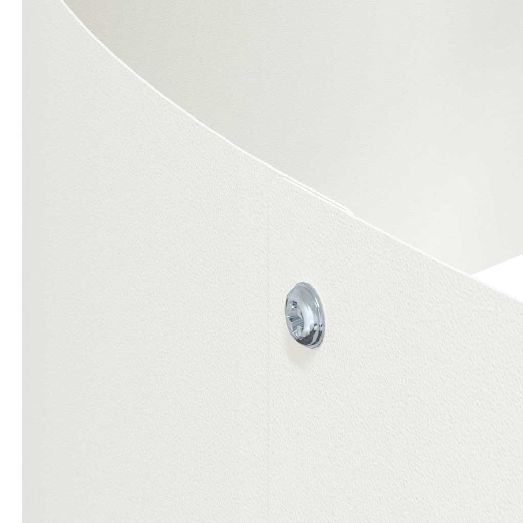 vidaXL Γλάστρα Κήπου Λευκό 90 x 90 x 20 εκ Ψυχρής έλασης χάλυβας