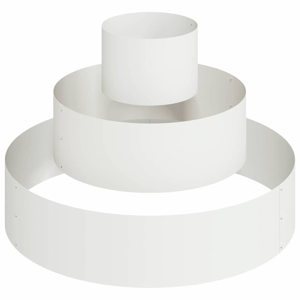 vidaXL Γλάστρα Κήπου Λευκό 90 x 90 x 20 εκ Ψυχρής έλασης χάλυβας