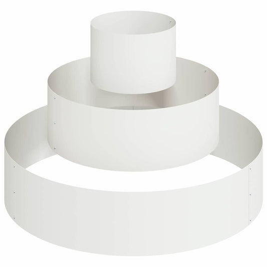 vidaXL Γλάστρα Κήπου Λευκό 90 x 90 x 20 εκ Ψυχρής έλασης χάλυβας