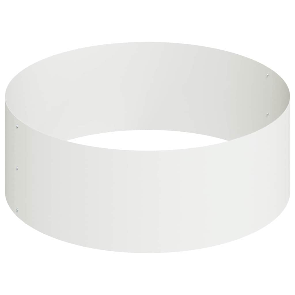 vidaXL Γλάστρα Κήπου Λευκό 90 x 90 x 20 εκ Ψυχρής έλασης χάλυβας