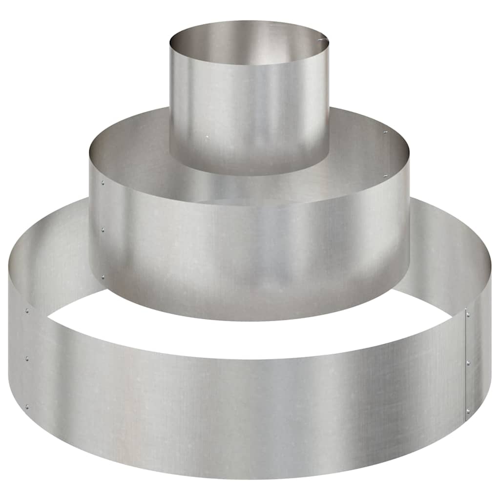 vidaXL Γλάστρα Κήπου Ασημί 90 x 90 x 20 εκ Ανοξείδωτο ατσάλι