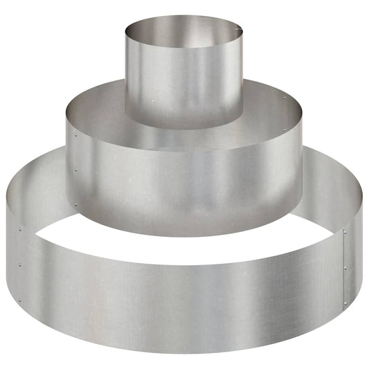 vidaXL Γλάστρα Κήπου Ασημί 90 x 90 x 20 εκ Ανοξείδωτο ατσάλι