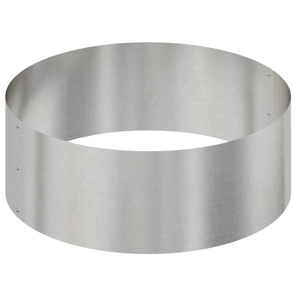 vidaXL Γλάστρα Κήπου Ασημί 90 x 90 x 20 εκ Ανοξείδωτο ατσάλι