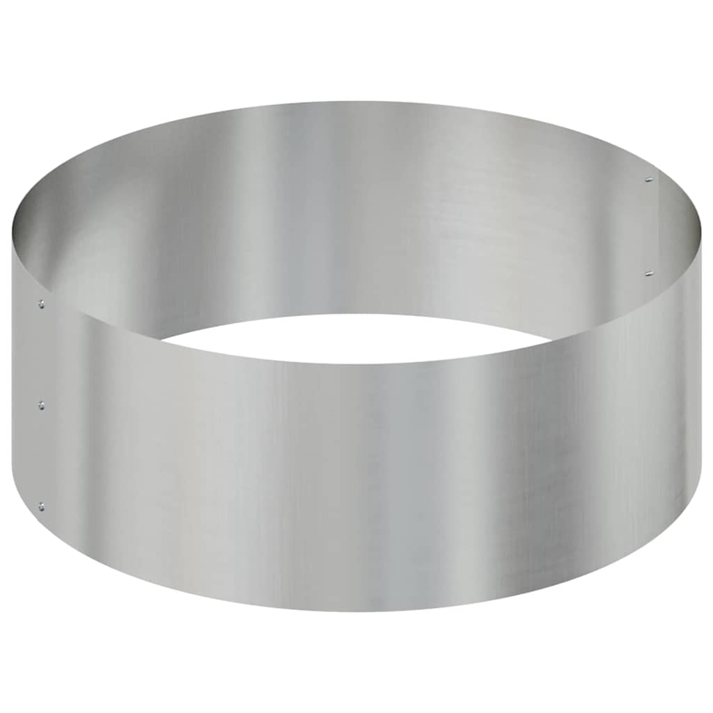 vidaXL Γλάστρα Κήπου Ασημί 90 x 90 x 20 εκ Επικαλυμμένος Χάλυβας