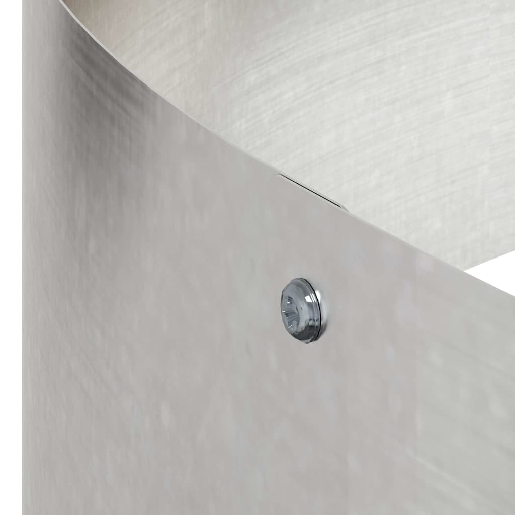 vidaXL Γλάστρα Κήπου Ασημί 120 x 120 x 20 εκ. Ανοξείδωτο ατσάλι