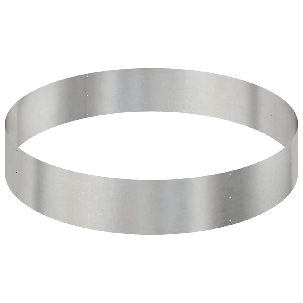 vidaXL Γλάστρα Κήπου Ασημί 120 x 120 x 20 εκ. Ανοξείδωτο ατσάλι