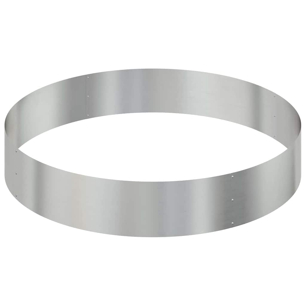 vidaXL Γλάστρα Κήπου Ασημί 120 x 120 x 20 εκ. Επικαλυμμένος Χάλυβας