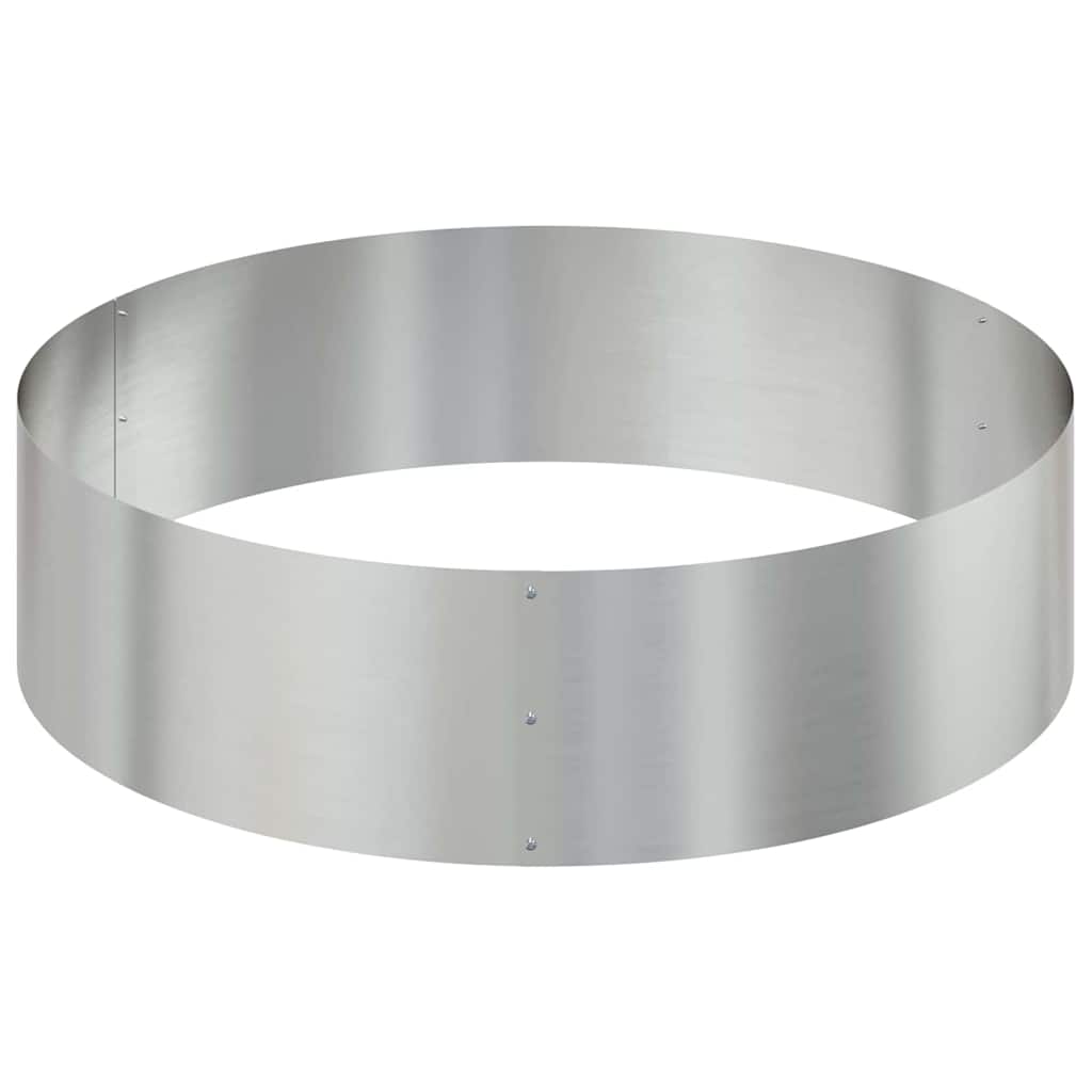 vidaXL Γλάστρα Κήπου Ασημί 120 x 120 x 20 εκ. Επικαλυμμένος Χάλυβας