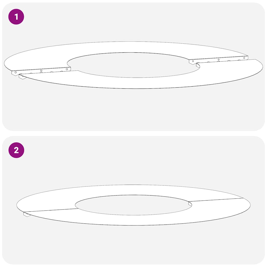 vidaXL κατάλληλο για δαχτυλίδι επίπεδου δέντρου Λαδί Ø30 / 60 εκ. Ατσάλι