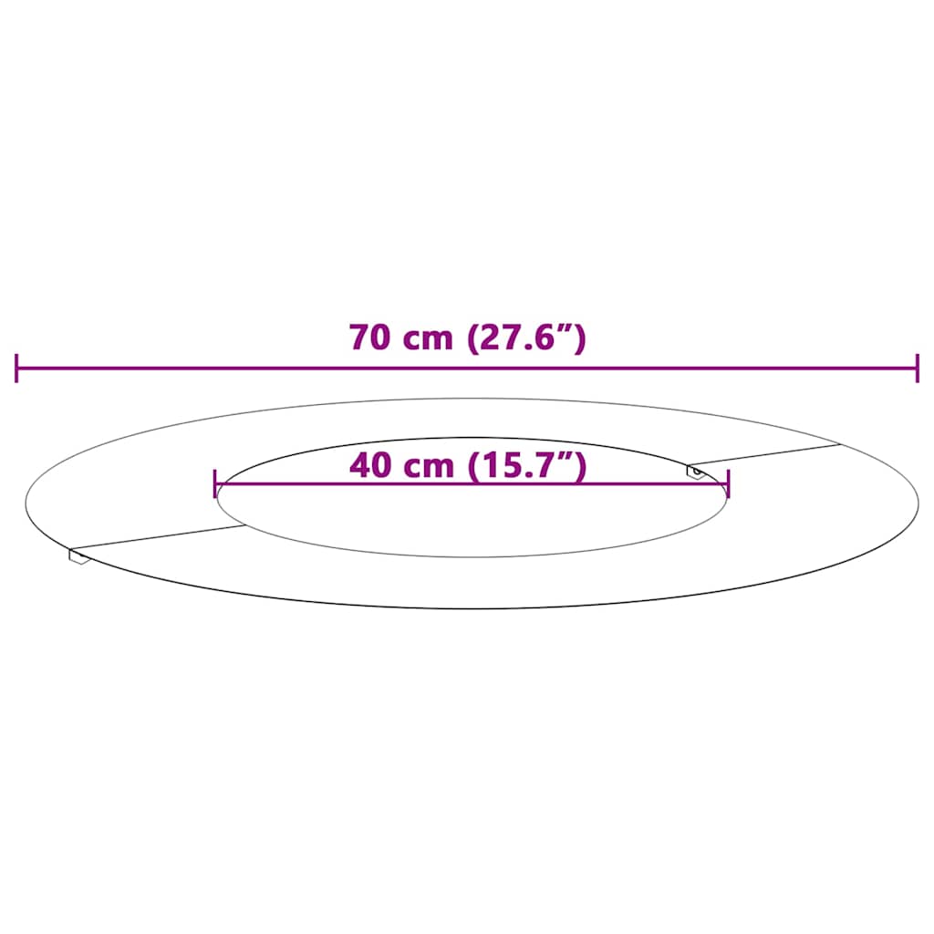 vidaXL κατάλληλο για επίπεδα δαχτυλίδια δέντρου 5 pcs Λαδί Ø40 / 70 εκ.