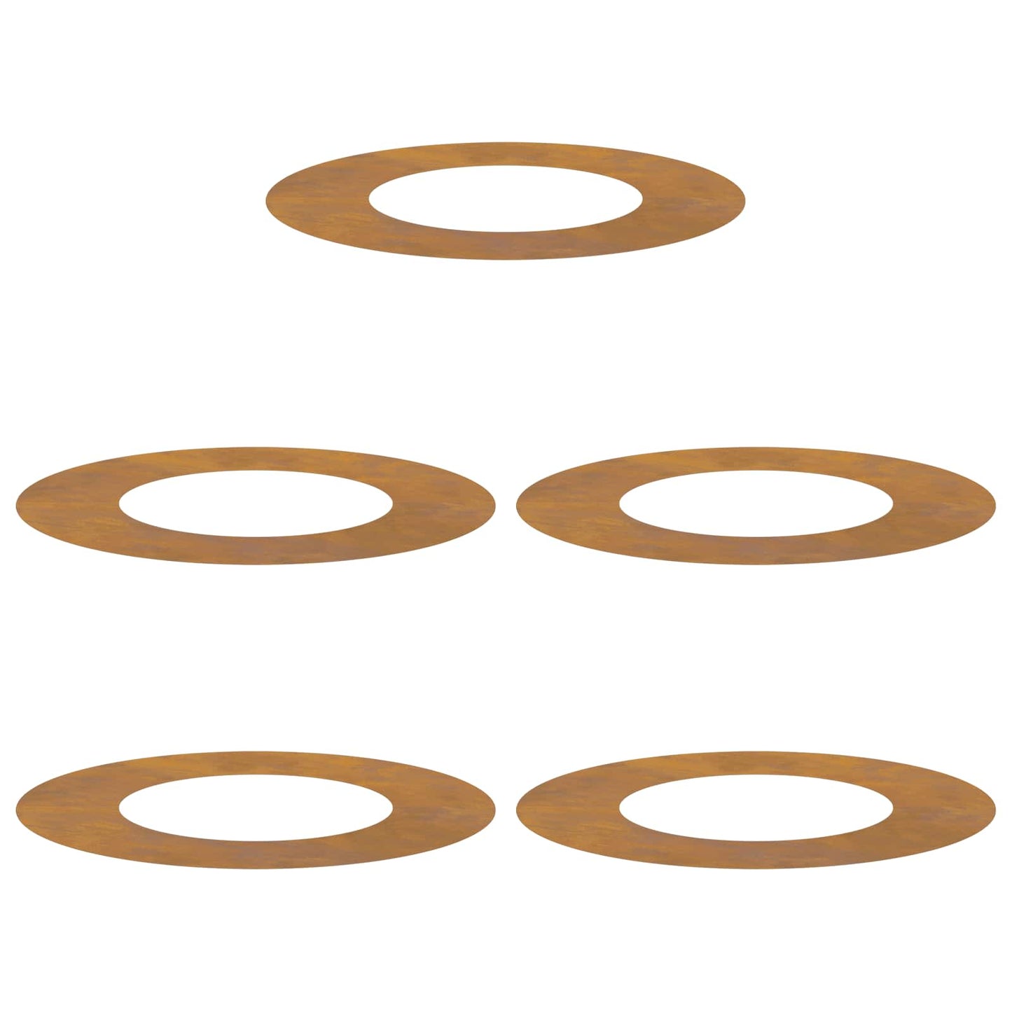 vidaXL κατάλληλο για επίπεδα δαχτυλίδια δέντρου 5 pcs Καφέ Ø40 / 70 εκ.