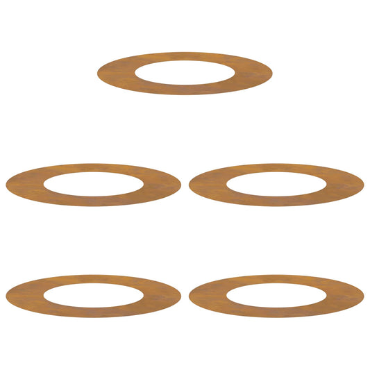 vidaXL κατάλληλο για επίπεδα δαχτυλίδια δέντρου 5 pcs Καφέ Ø40 / 70 εκ.