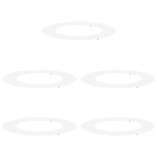 vidaXL κατάλληλο για επίπεδα δαχτυλίδια δέντρου 5 pcs Λευκό Ø50 / 80 εκ.