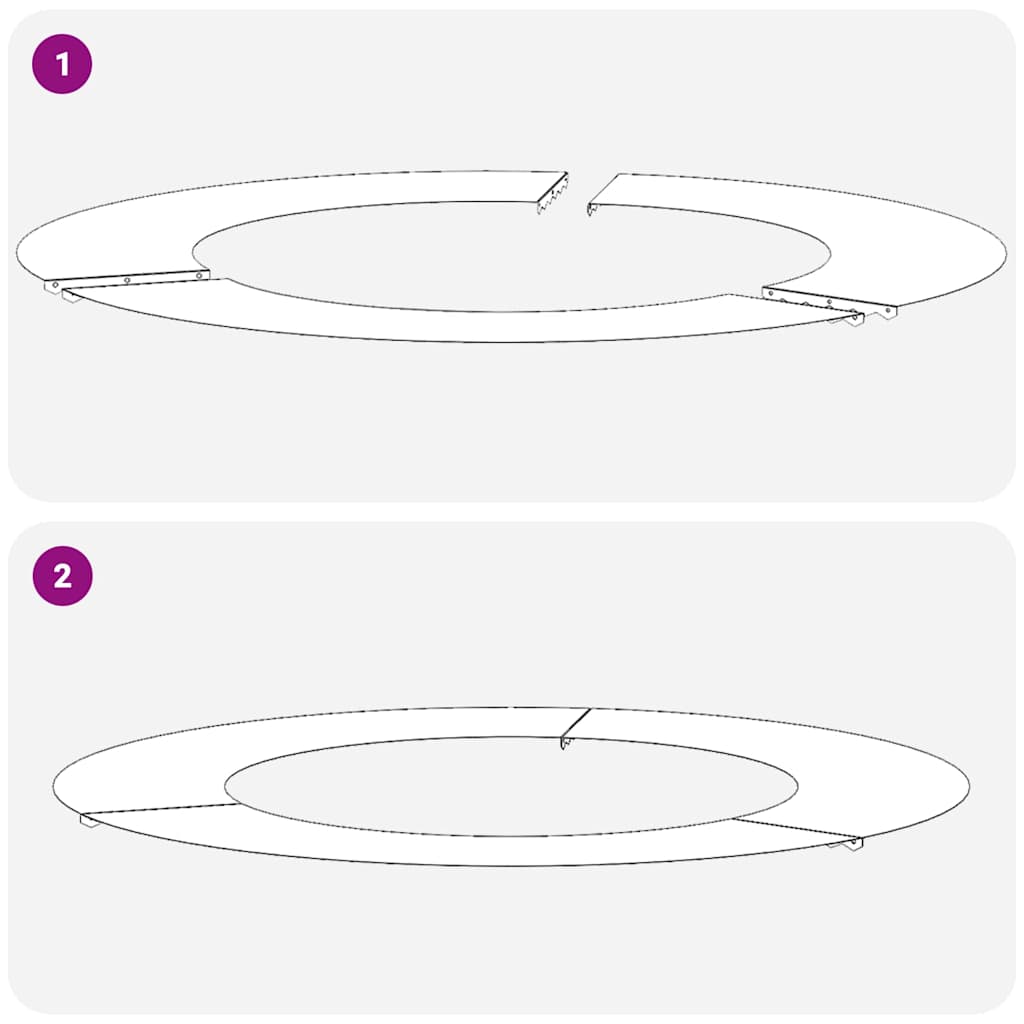 vidaXL κατάλληλο για δαχτυλίδι επίπεδου δέντρου Λαδί Ø50 / 80 εκ. Ατσάλι
