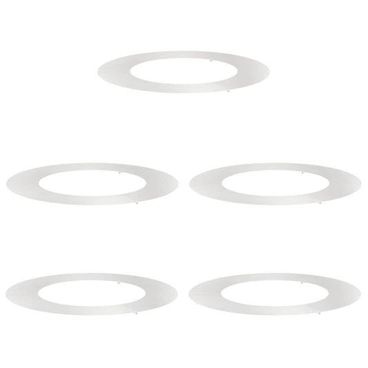 vidaXL κατάλληλο για επίπεδα δαχτυλίδια δέντρου 5 pcs Ασημί Ø50 / 80 εκ.