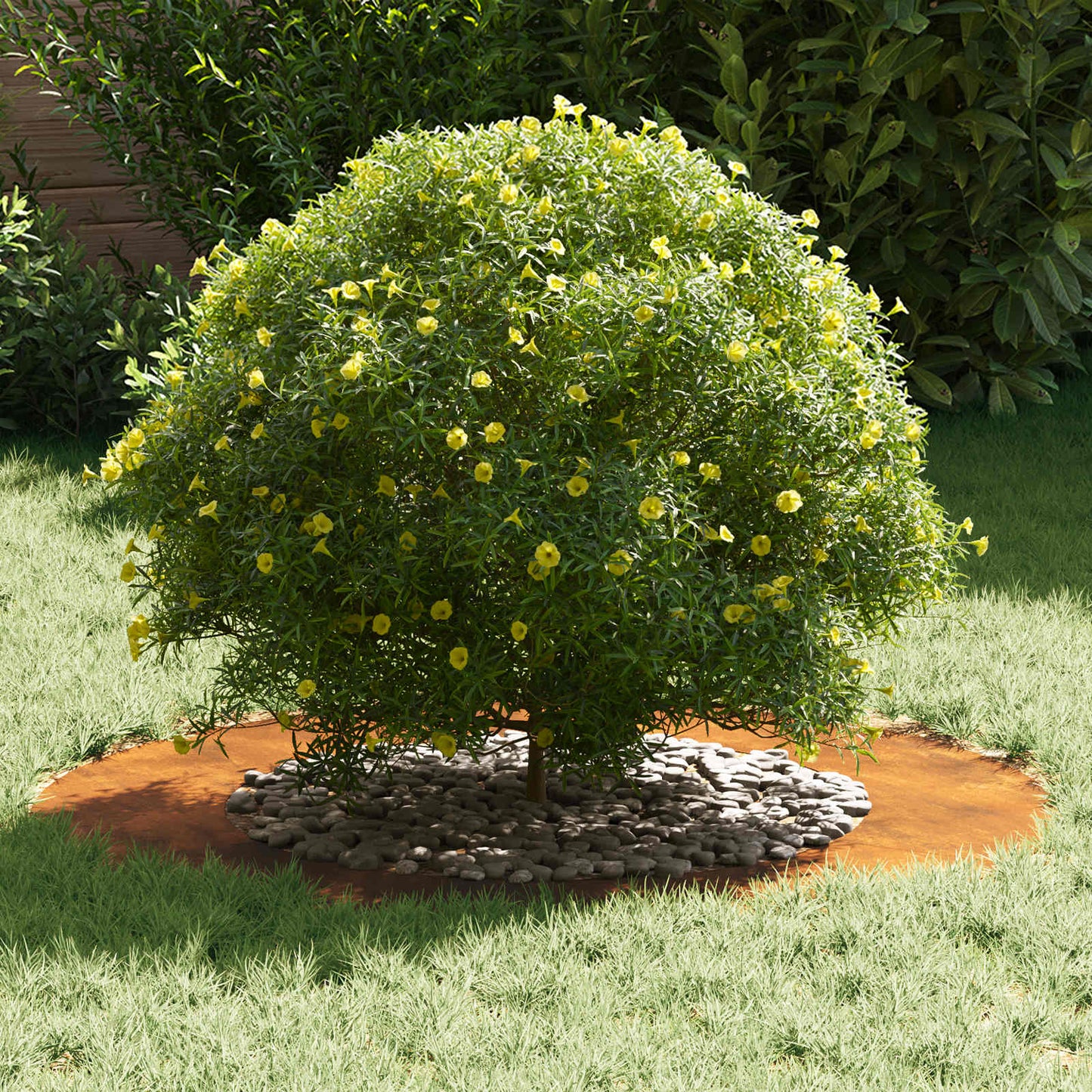 vidaXL κατάλληλο για επίπεδα δαχτυλίδια δέντρου 5 pcs Καφέ Ø50 / 80 εκ.