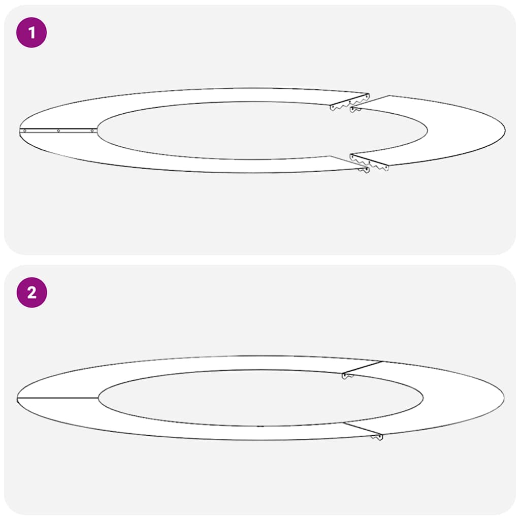 vidaXL κατάλληλο για επίπεδα δαχτυλίδια δέντρου 5 pcs Λαδί Ø60 / 90 εκ.