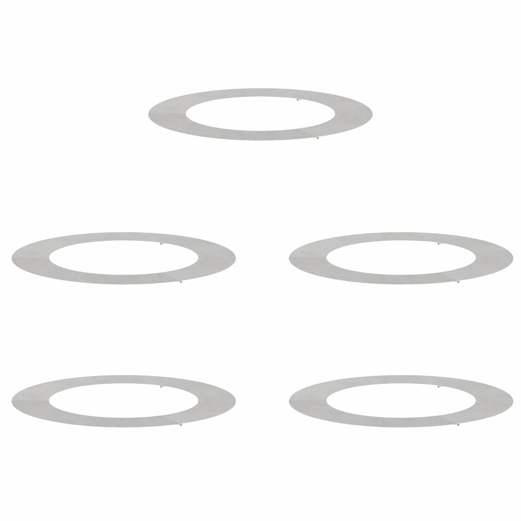 vidaXL κατάλληλο για επίπεδα δαχτυλίδια δέντρου 5 pcs Ασημί Ø60 / 90 εκ.