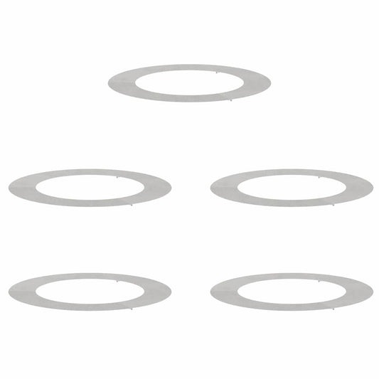 vidaXL κατάλληλο για επίπεδα δαχτυλίδια δέντρου 5 pcs Ασημί Ø60 / 90 εκ.