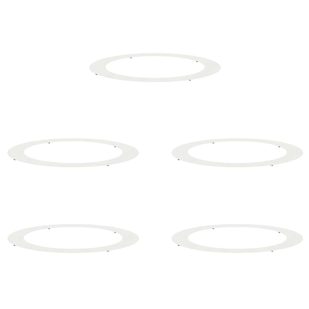 vidaXL κατάλληλο για επίπεδα δαχτυλίδια δέντρου 5 pcs Λευκό