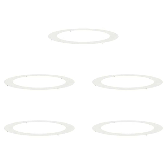 vidaXL κατάλληλο για επίπεδα δαχτυλίδια δέντρου 5 pcs Λευκό