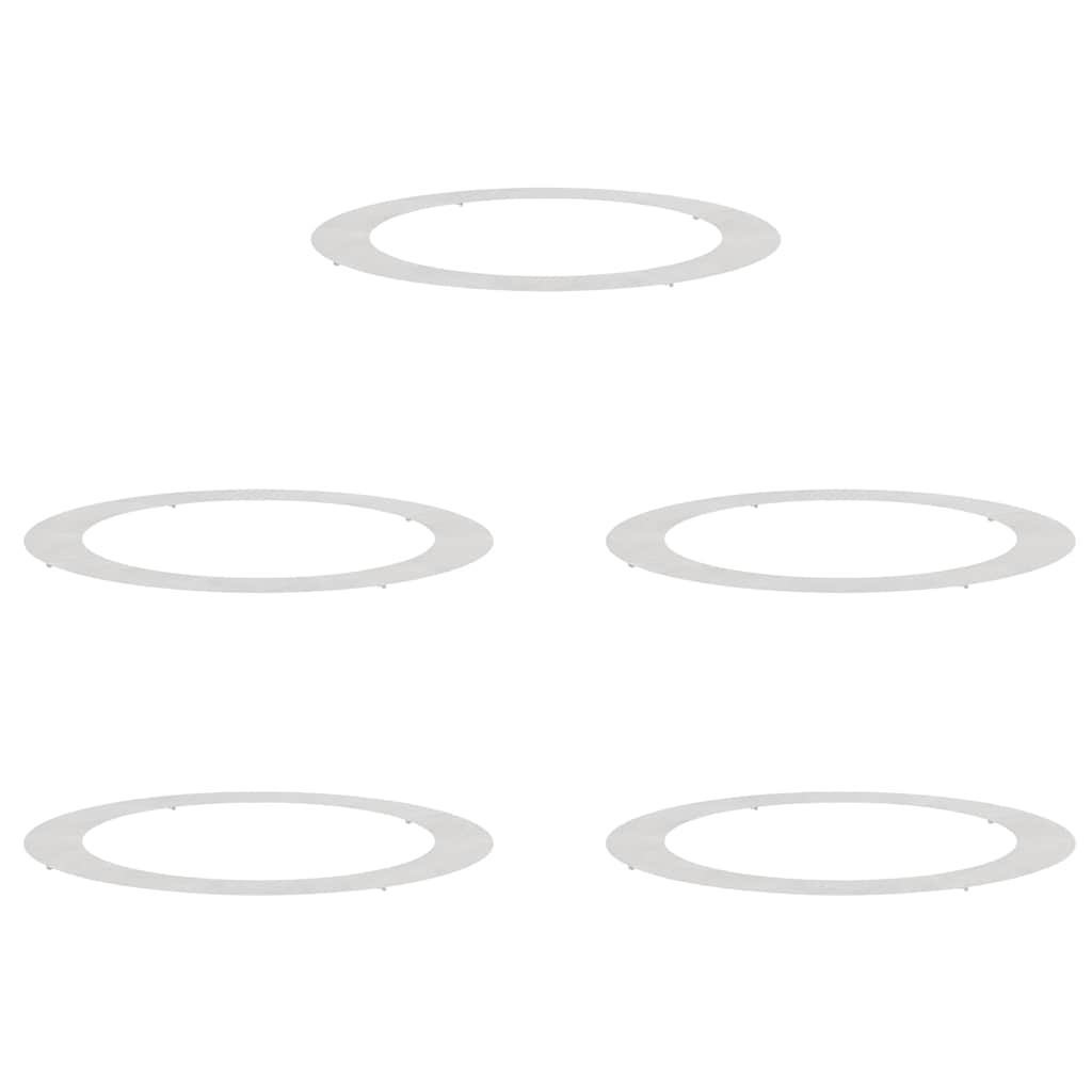 vidaXL κατάλληλο για επίπεδα δαχτυλίδια δέντρου 5 pcs Ασημί