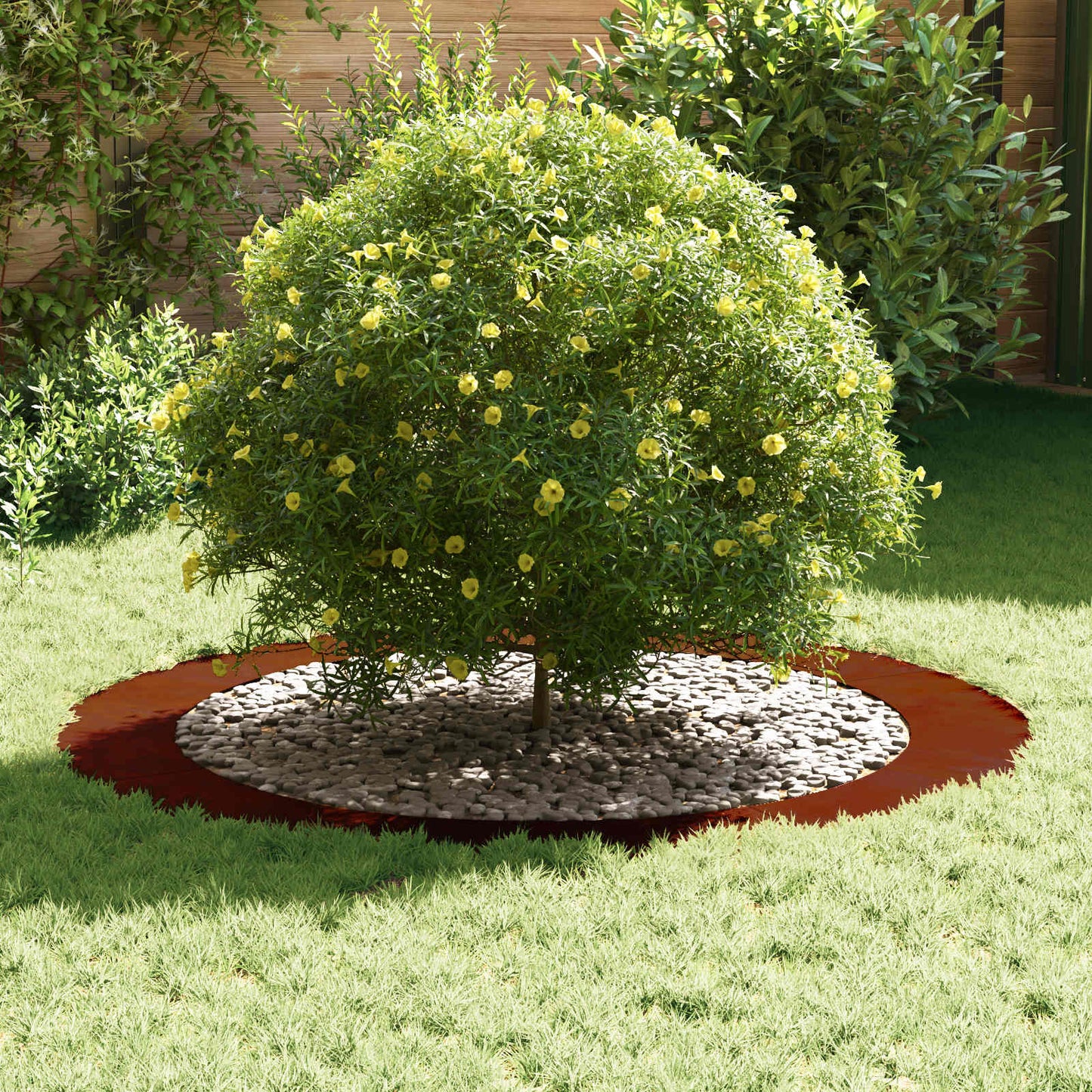 vidaXL κατάλληλο για δαχτυλίδι επίπεδου δέντρου Καφέ Ø90 / 120 εκ.