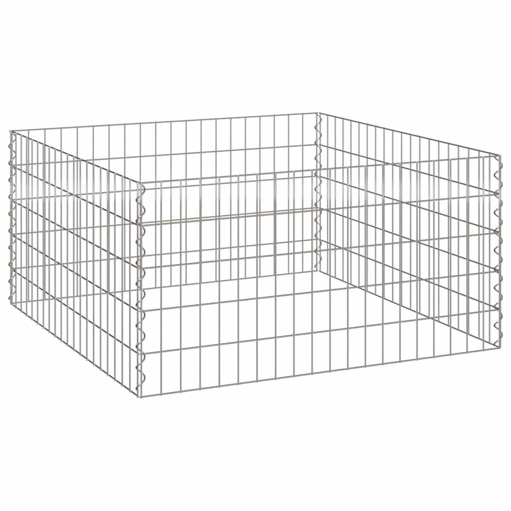 vidaXL Κάδος Κομποστοποίησης Γκρι Ατσάλι