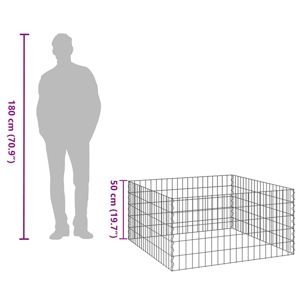 vidaXL Κάδος Κομποστοποίησης Γκρι Ατσάλι