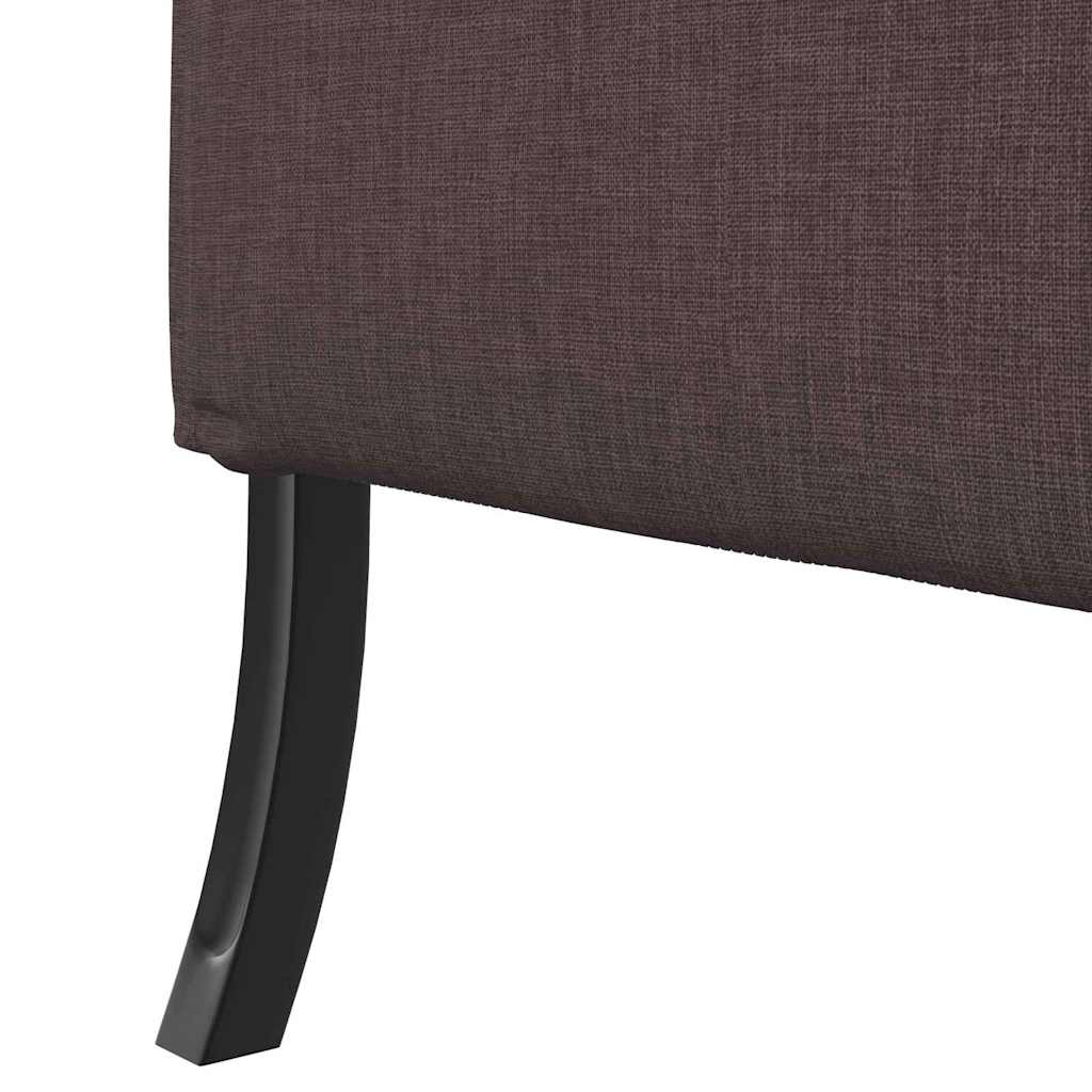 vidaXL Καναπές Υψηλής Πλάτης 101cm Σκούρο καφέ Σκούρο καφέ ύφασμα