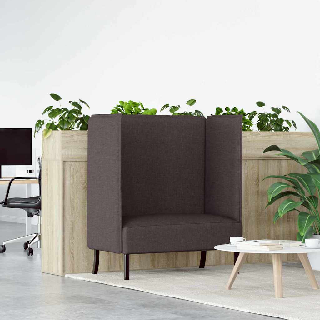 vidaXL Καναπές Υψηλής Πλάτης 101cm Σκούρο καφέ Σκούρο καφέ ύφασμα