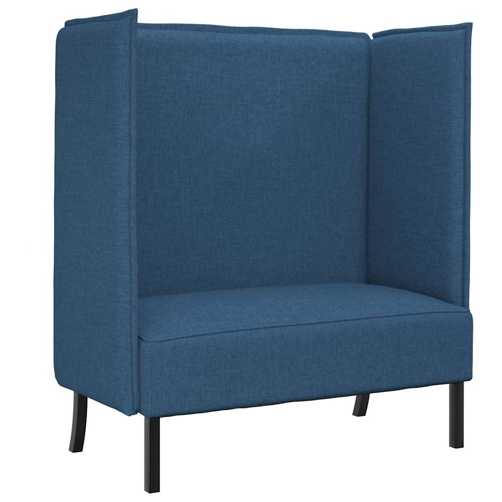 vidaXL Καναπές Υψηλής Πλάτης 101cm Μπλε ύφασμα