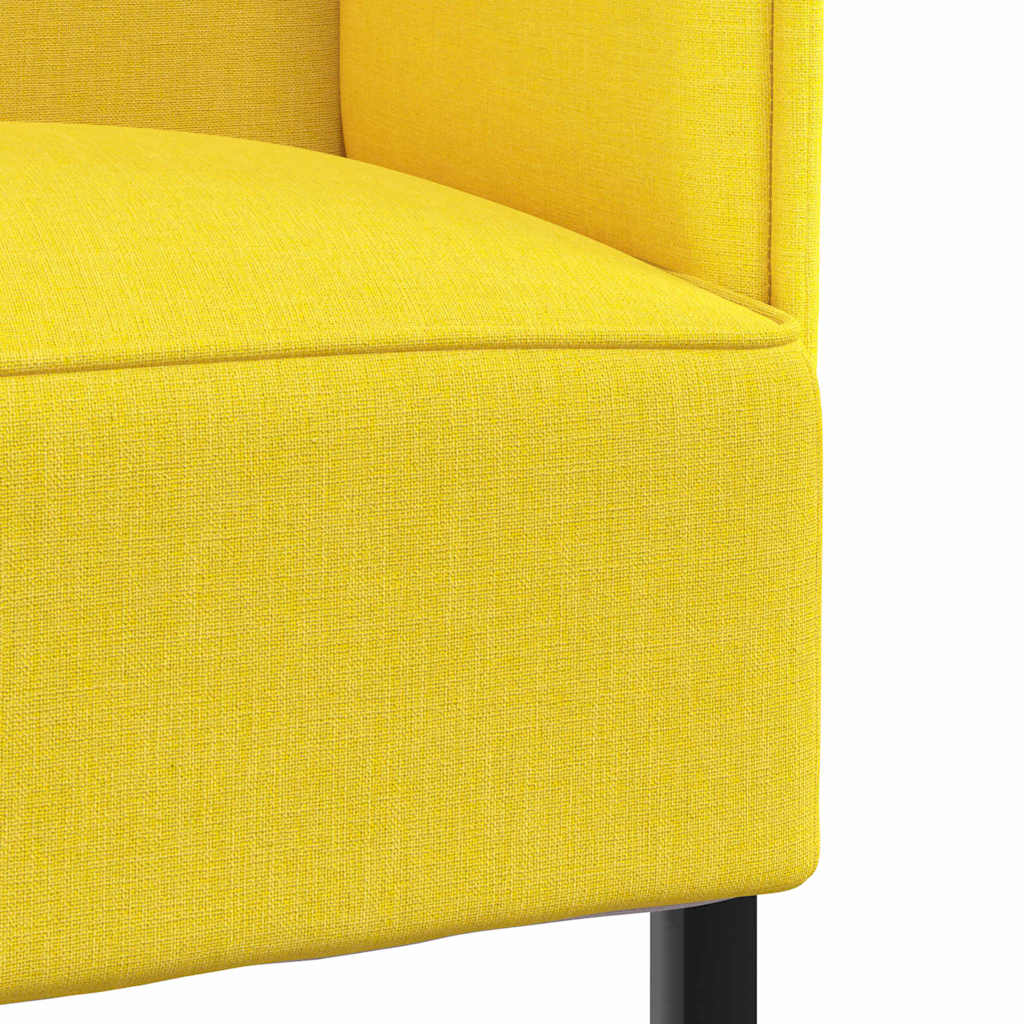 vidaXL Καναπές Υψηλής Πλάτης 101cm Ανοιχτό κίτρινο ύφασμα