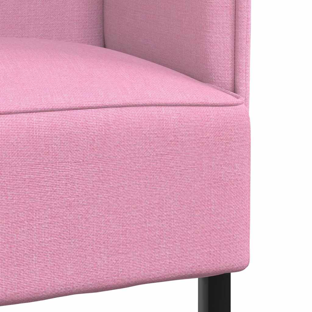 vidaXL Καναπές Υψηλής Πλάτης 101cm Ροζ ύφασμα