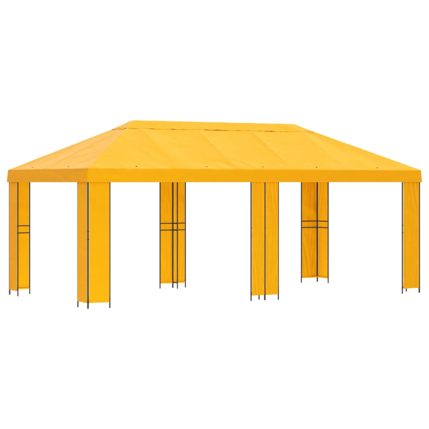 vidaXL Κήπος Γκαζebo 6 x 3 m Κίτρινο Πολυεστέρας και Χάλυβας 190