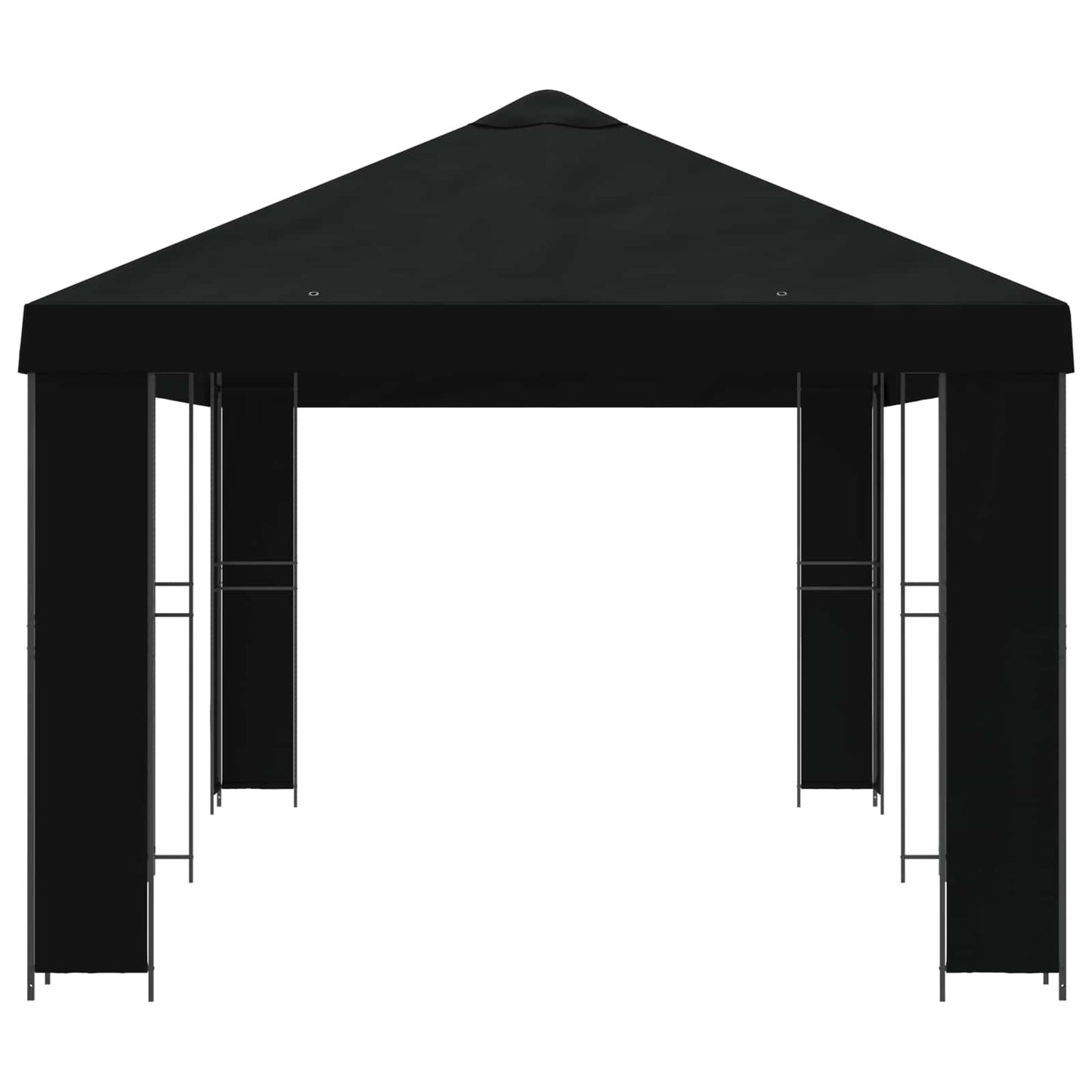 vidaXL Κήπος Γκαζebo 6 x 3 m Μαύρο Πολυεστέρας και Χάλυβας 190