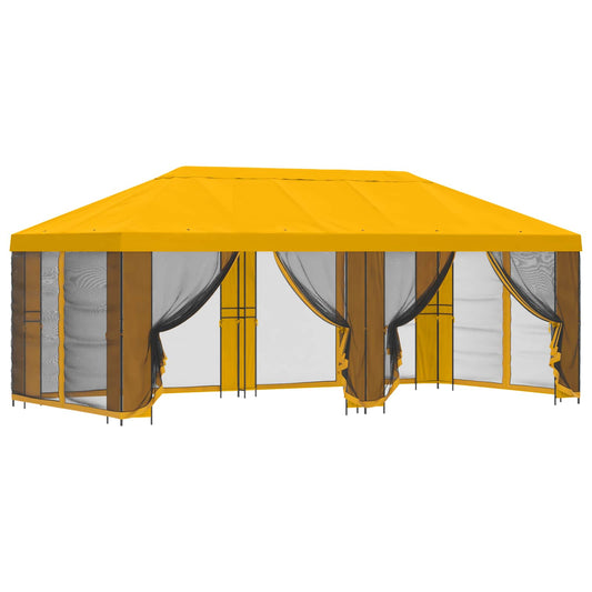 vidaXL Κιόσκι με Πλαϊνές Τοίχους 6 x 3 m Κίτρινο